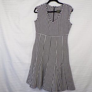 Taylor Black & White Houndstooth Dress, Sz 10